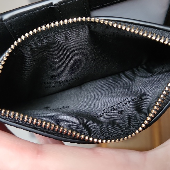 Kate Spade Black Pebbled Leather Bifold Wallet NWOT - Picture 4 of 8